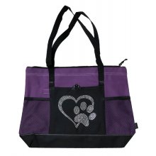 Rhinestone Doggie "Bye-Bye" Bag - Heart Paw